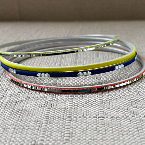 Glass Bangle Multi Color Bracelet Wrist Band Bangles Set of 4 - Picture 3 of 11